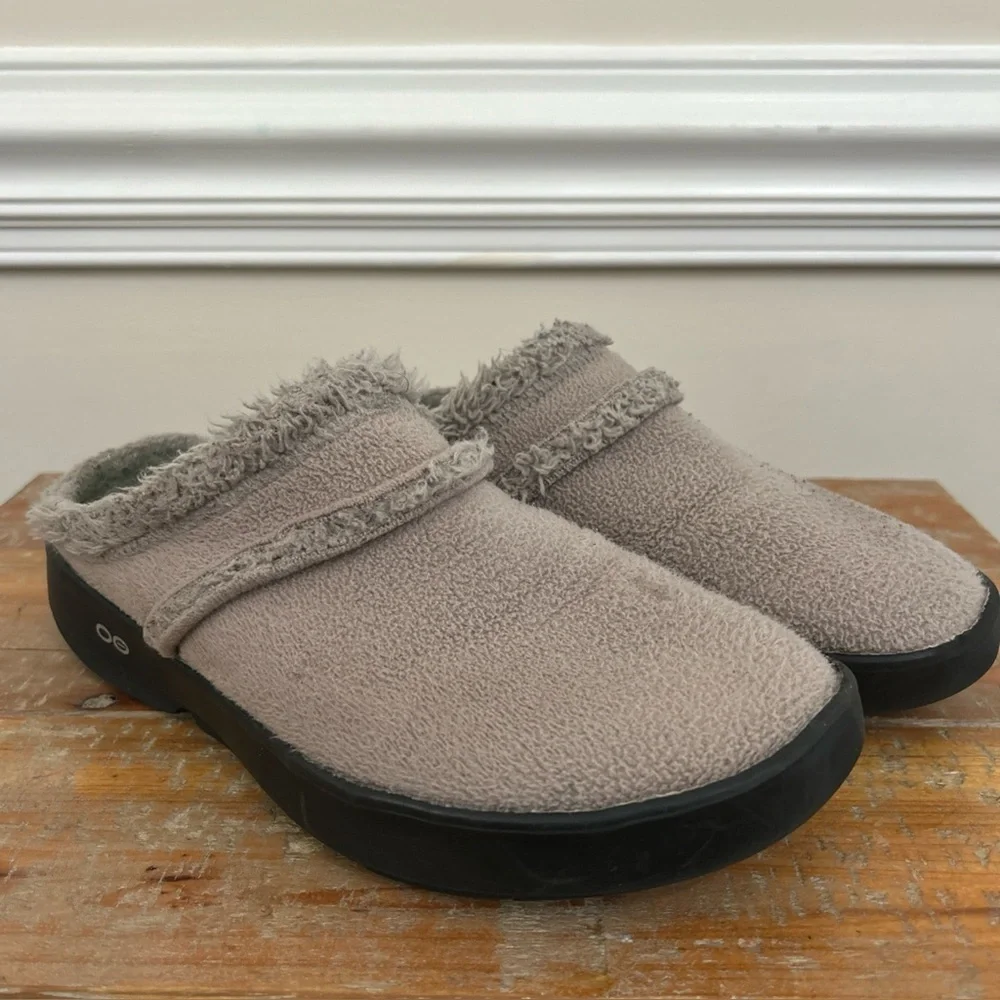 OOFOS OOcoozie Mule Women's Size 10 Clog Slip-on Shoes - Tawny - Beige Gray - Picture 1 of 13